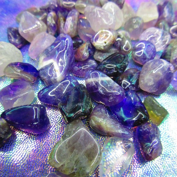 Amethyst Tumbled 5 Ounce Grid Set - Picture 7 of 7